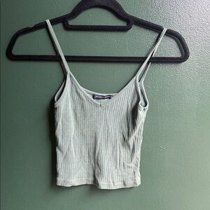 Brandy Melville Light Green Striped Camisole